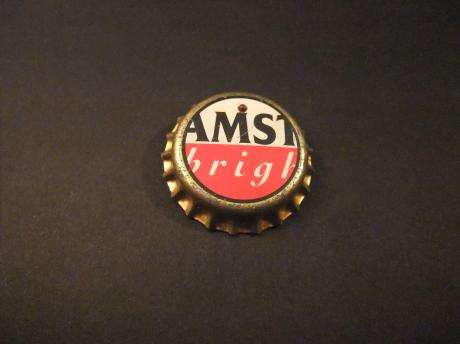 Amstel Bright, blond bier kroonkurk-speld ( gebrouwen voor de  Nederlandse Antillen